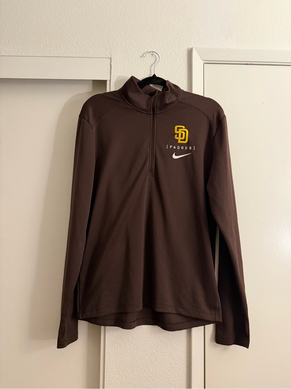 Nike Brown San Diego Padres  Dri-FIT Quarter Zip Pullover
